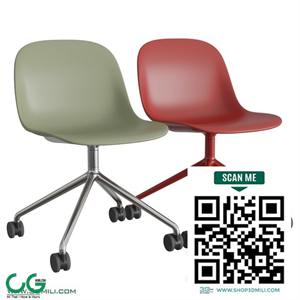 Fiber Side Chair Swivel W. Castors
